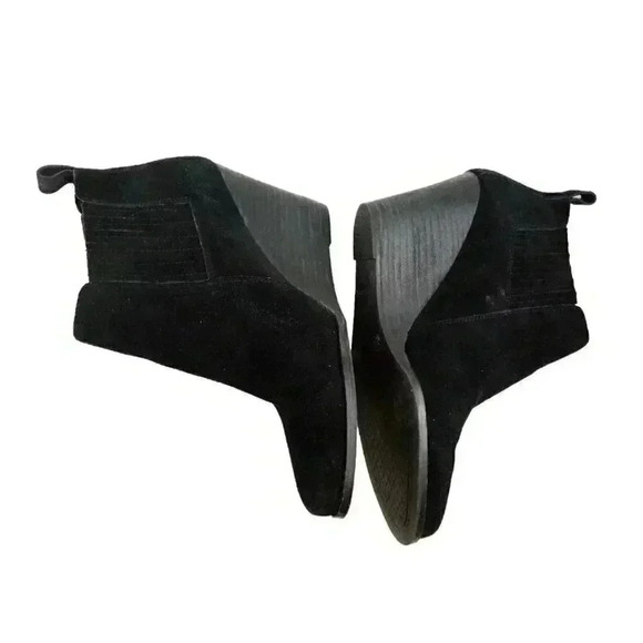 Jessica Simpson Women's Black Suede/Leather Wedge Slip On Boots size 10M - Picture 3 of 8